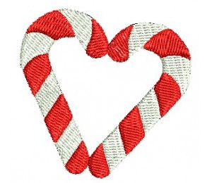 Stickdatei - Zuckerstangen Herz